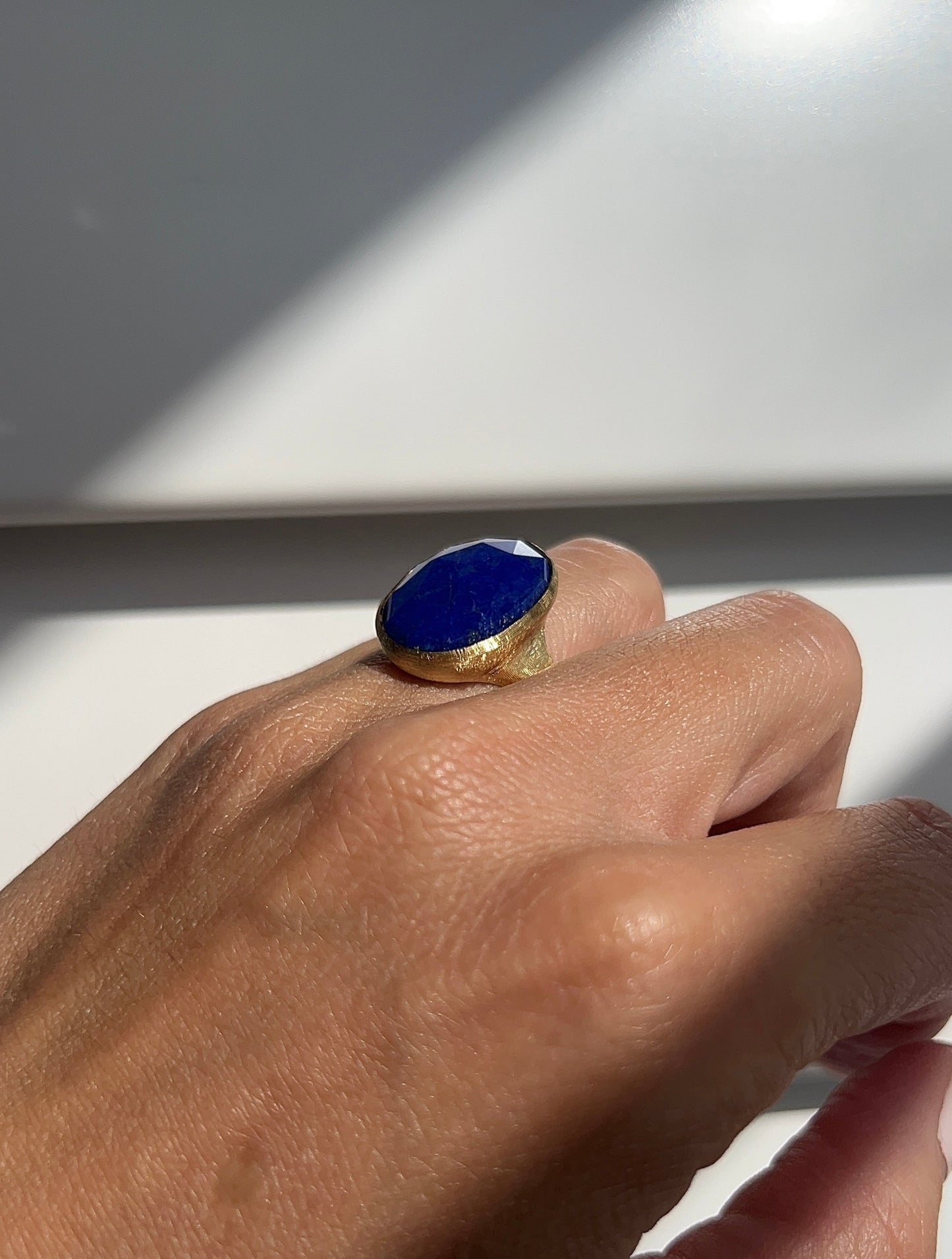 Vintage Blue Lapis Cocktail Ring