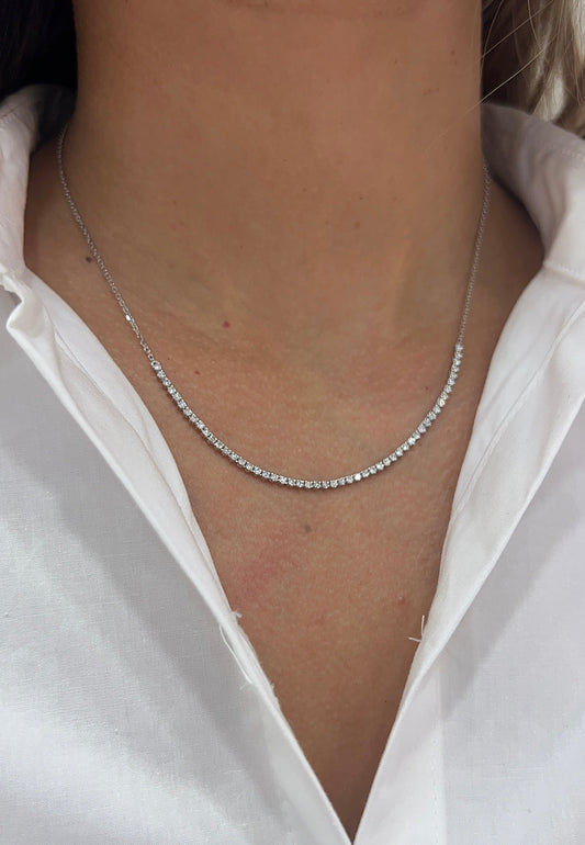 Diamond Line Tennis Necklace