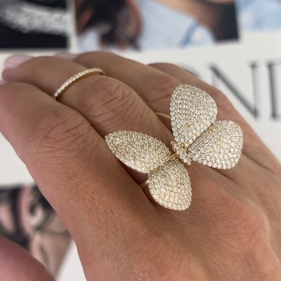 Diamond Butterfly Ring