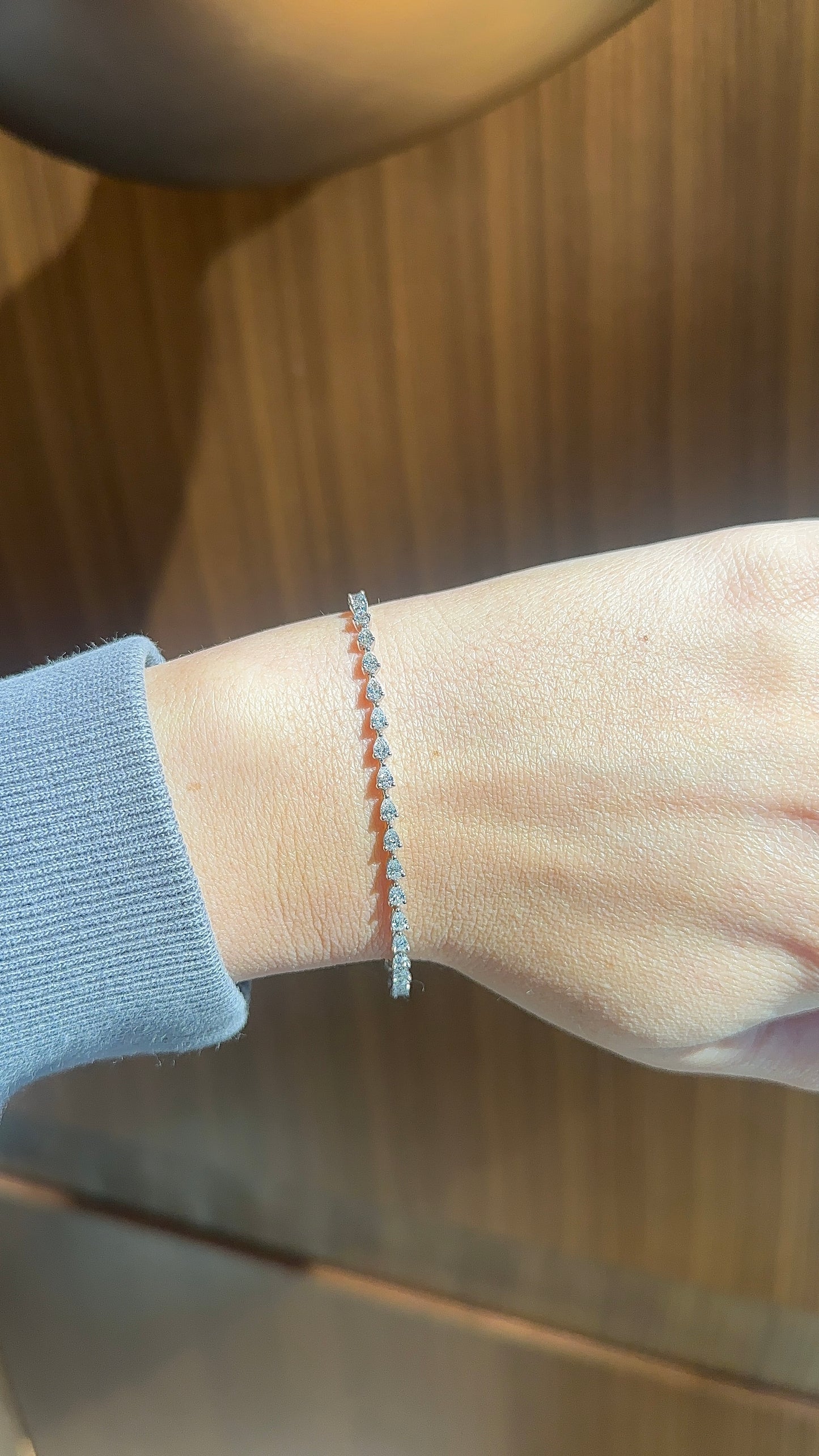 East West Pear Diamond Tennis Bracelet