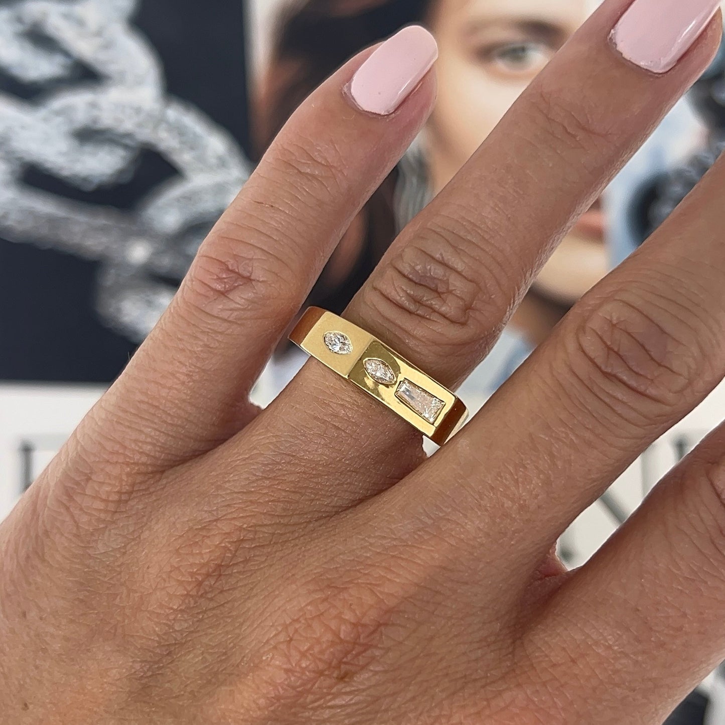 The Gemma Ring - Tapered Baguette