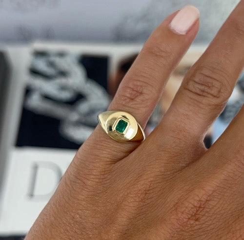 Emerald Pinky Ring – Rudraay Jewels