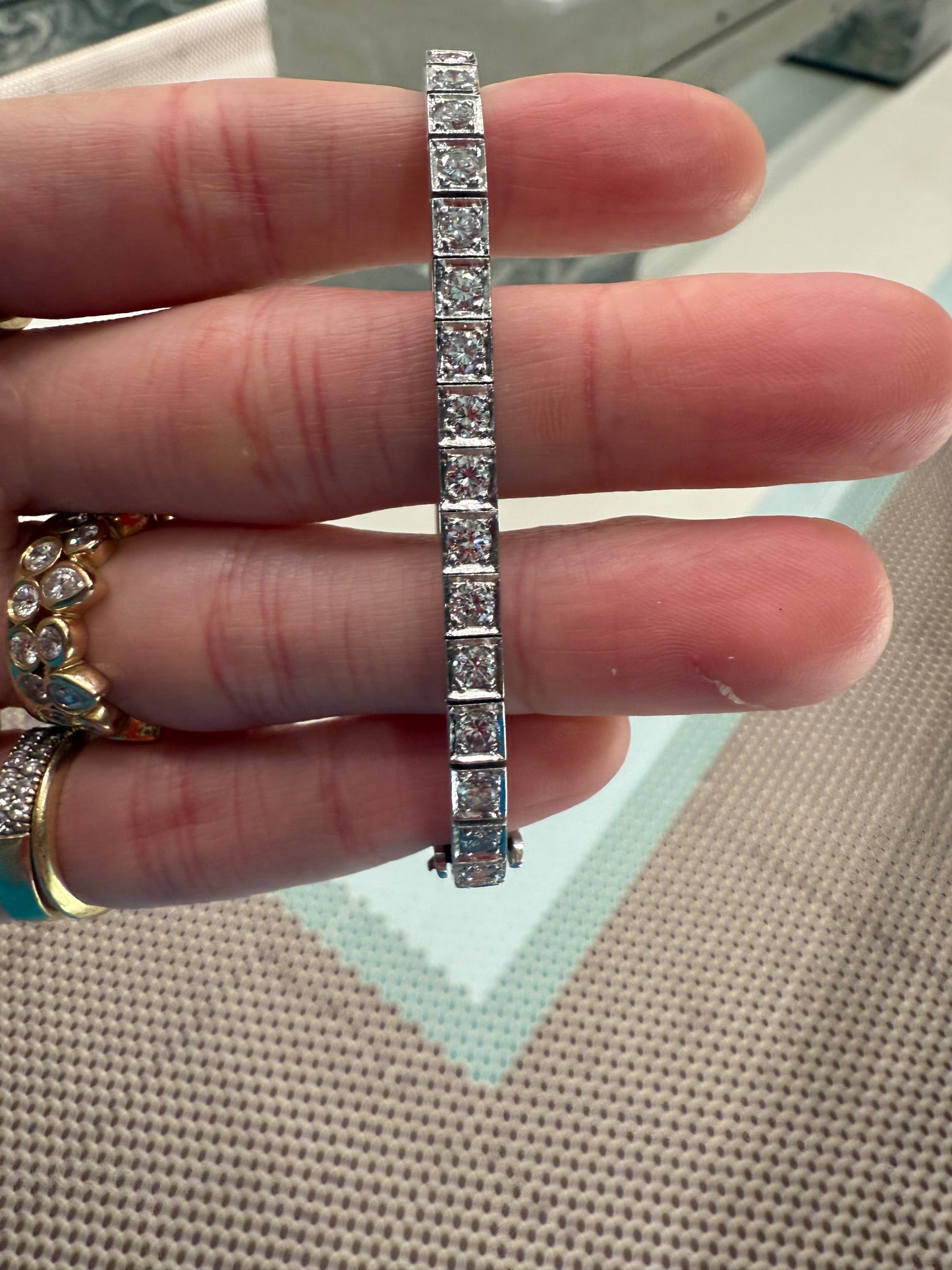 Platinum Round Tennis Bracelet