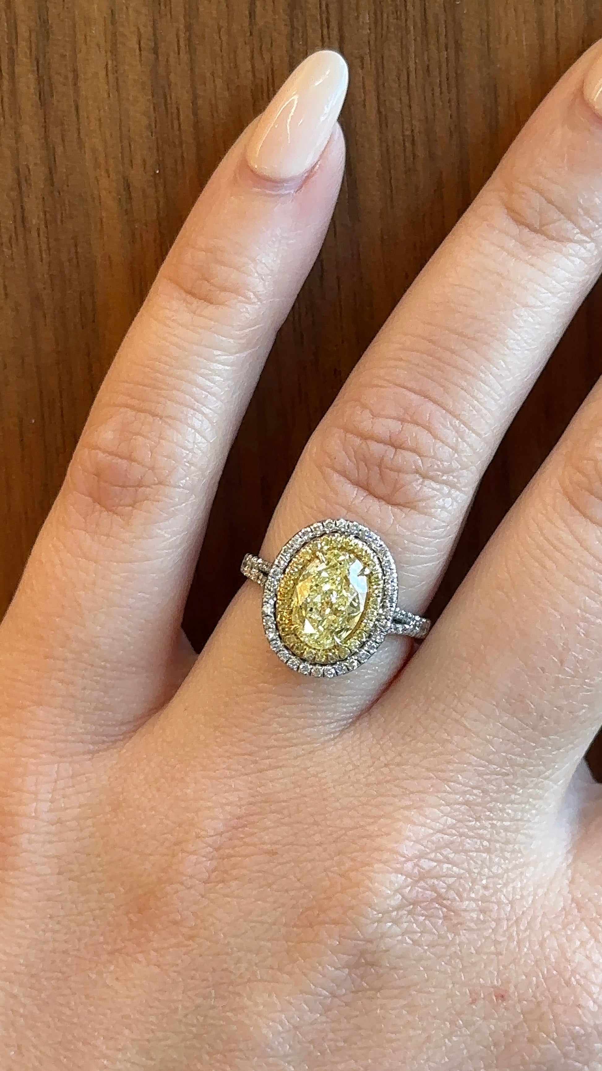 Oval Yellow Diamond Ring – Henri Noël