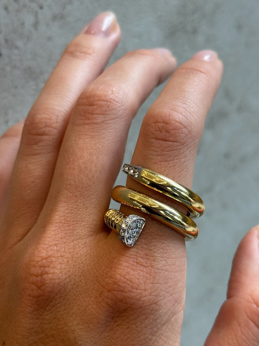 Estate David Webb Diamond Nail Ring – Henri Noël