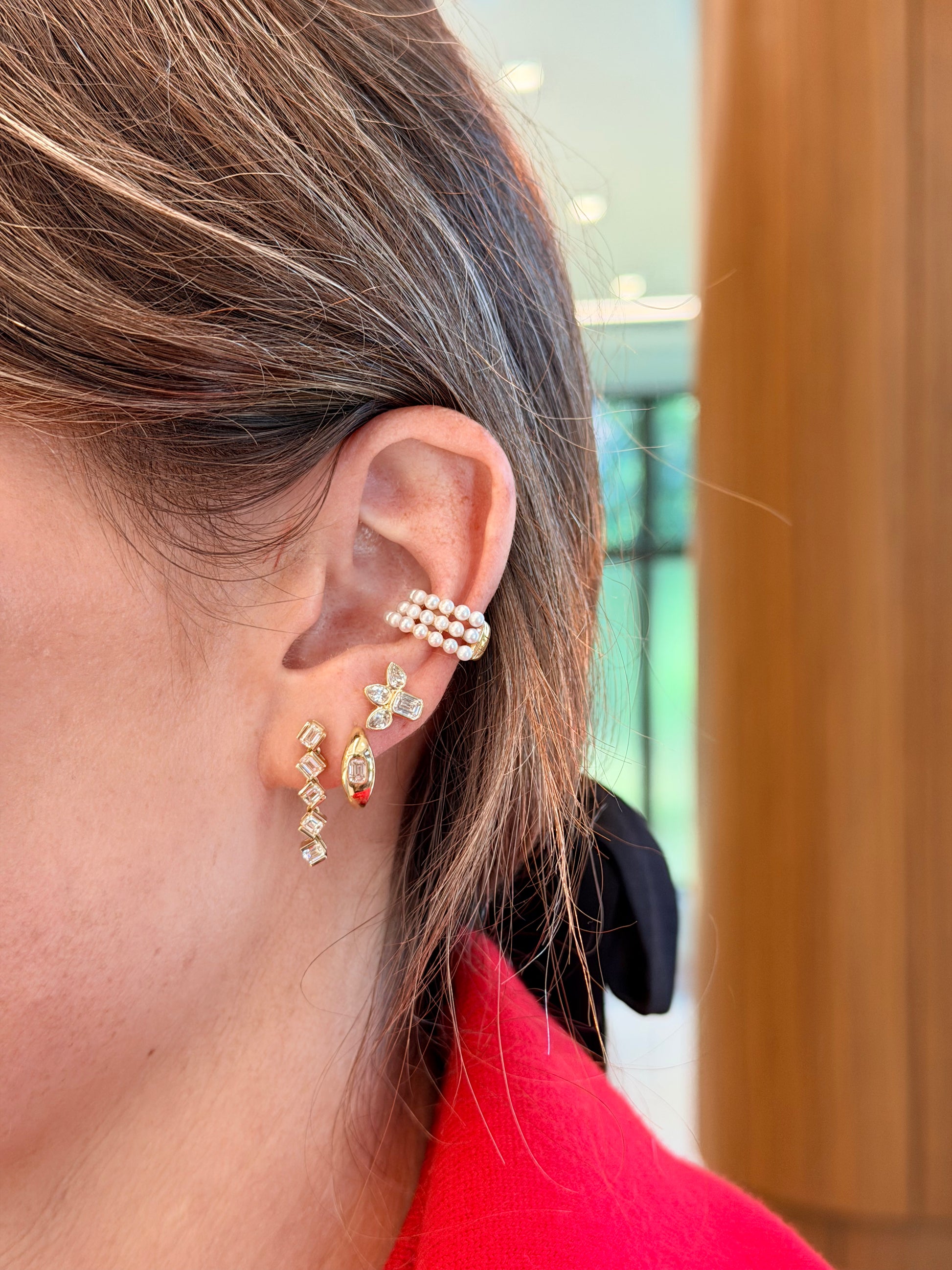 3 Row Pearl Ear Cuff – Henri Noël