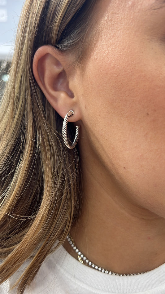 Vintage David Yurman Cable Hoops
