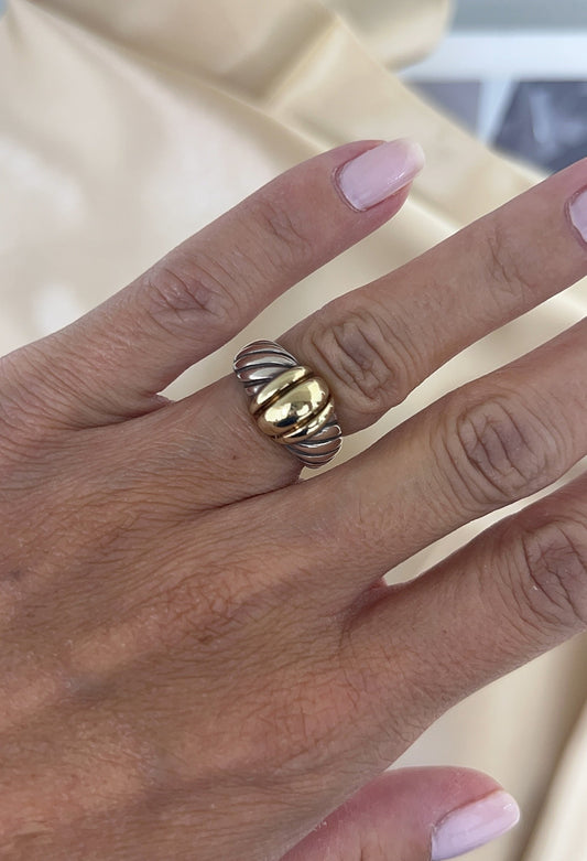 Vintage David Yurman Thoroughbred Dome Ring - Large