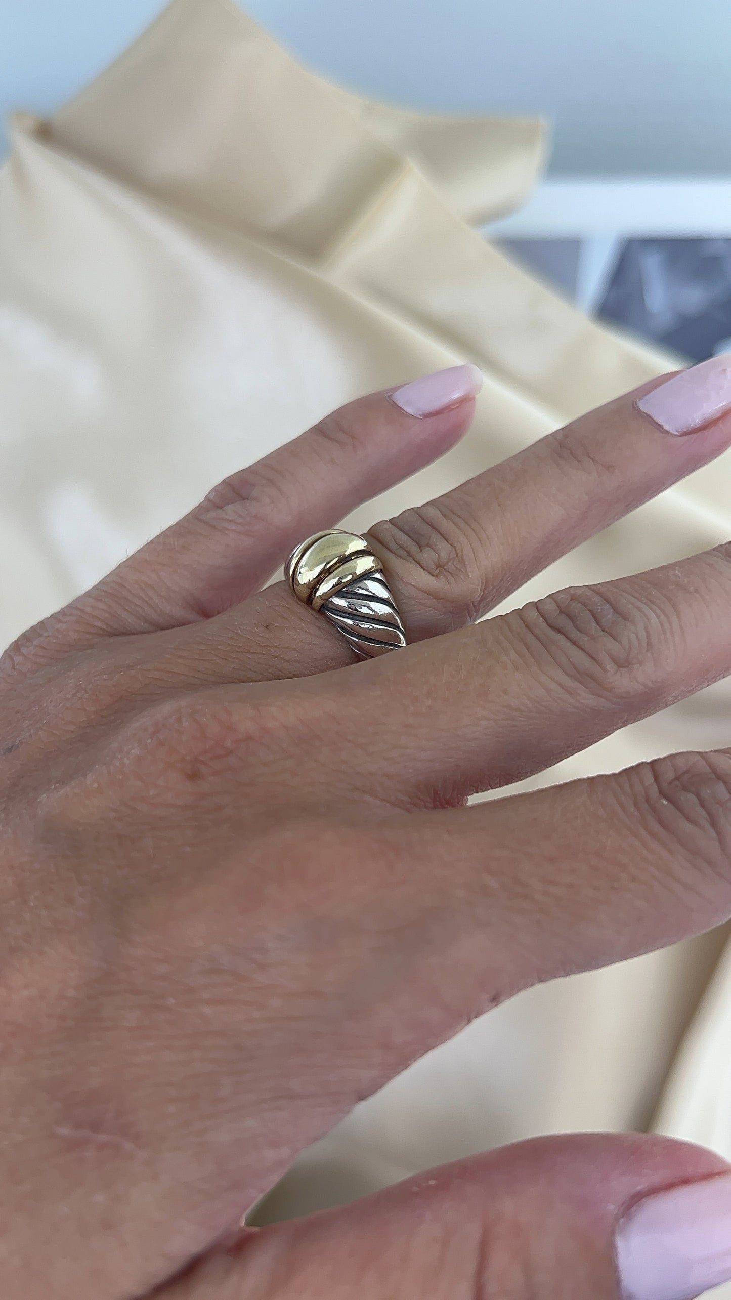 Vintage David Yurman Thoroughbred Dome Ring - Large