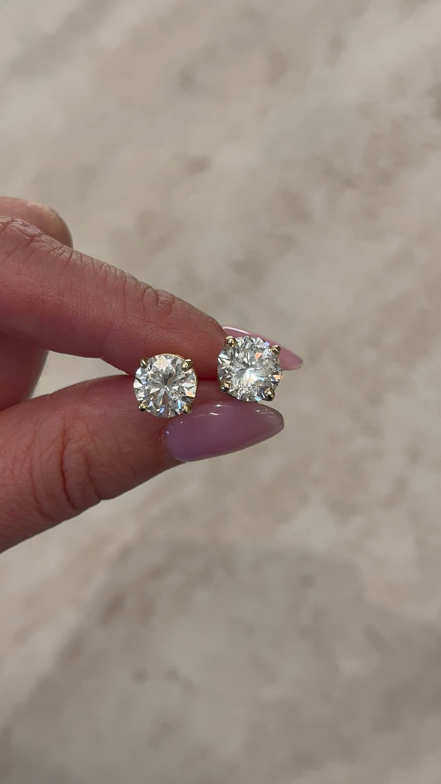 5.66ct 4 Prong Diamond Studs