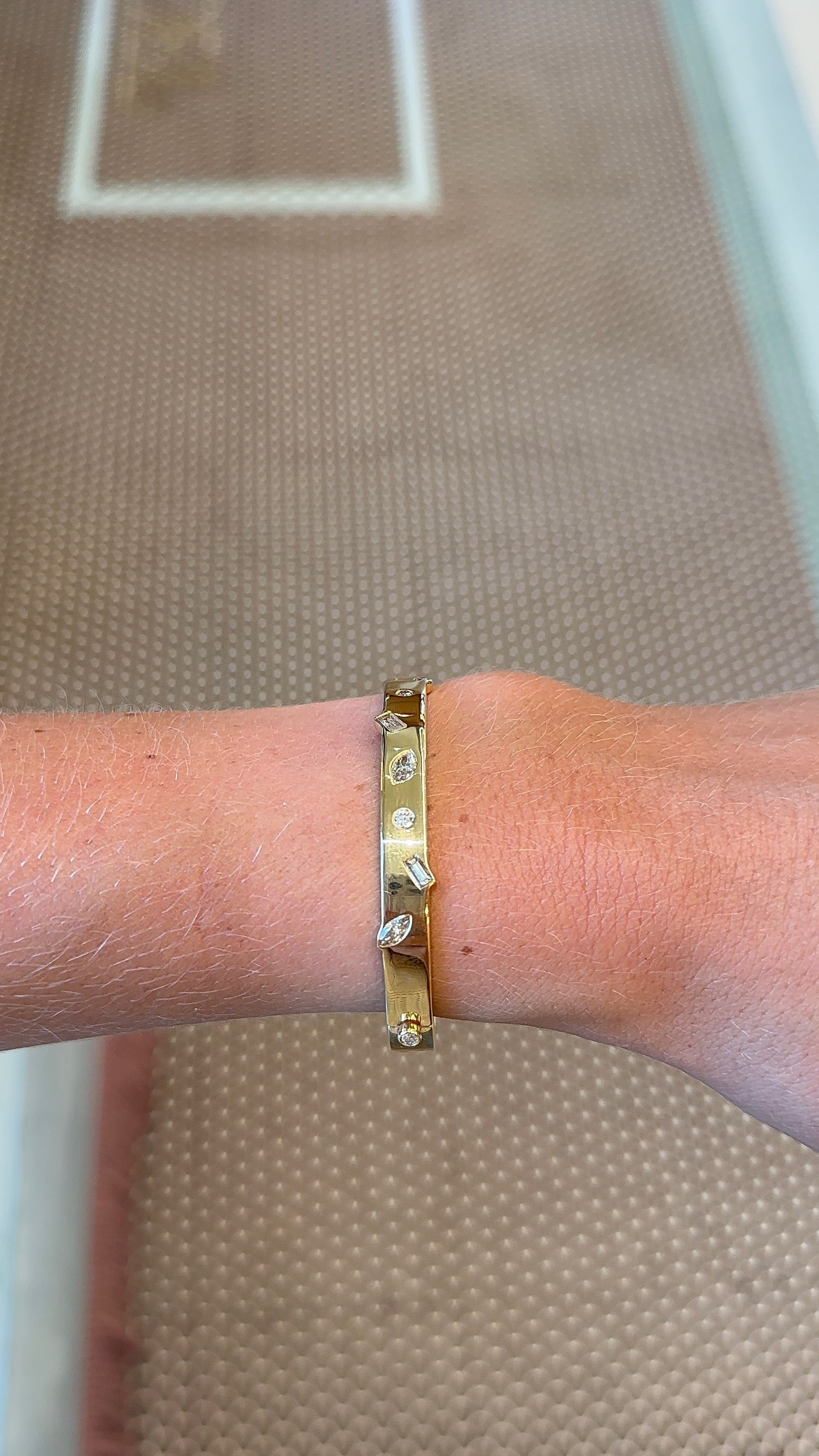 Fancy Diamond Shape Bangle – Henri Noël