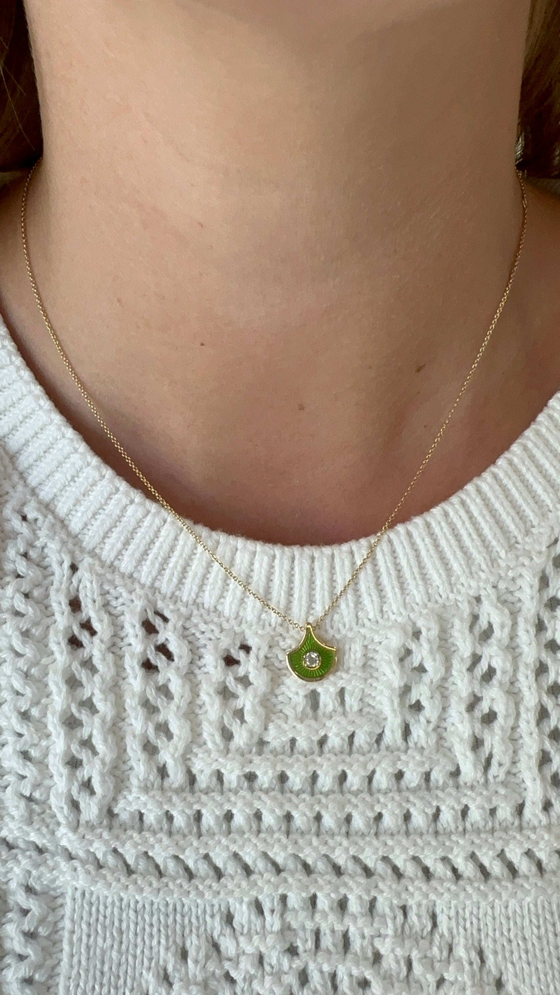 Selim Mouzannar - Fish for Love Kiwi Necklace – Henri Noël