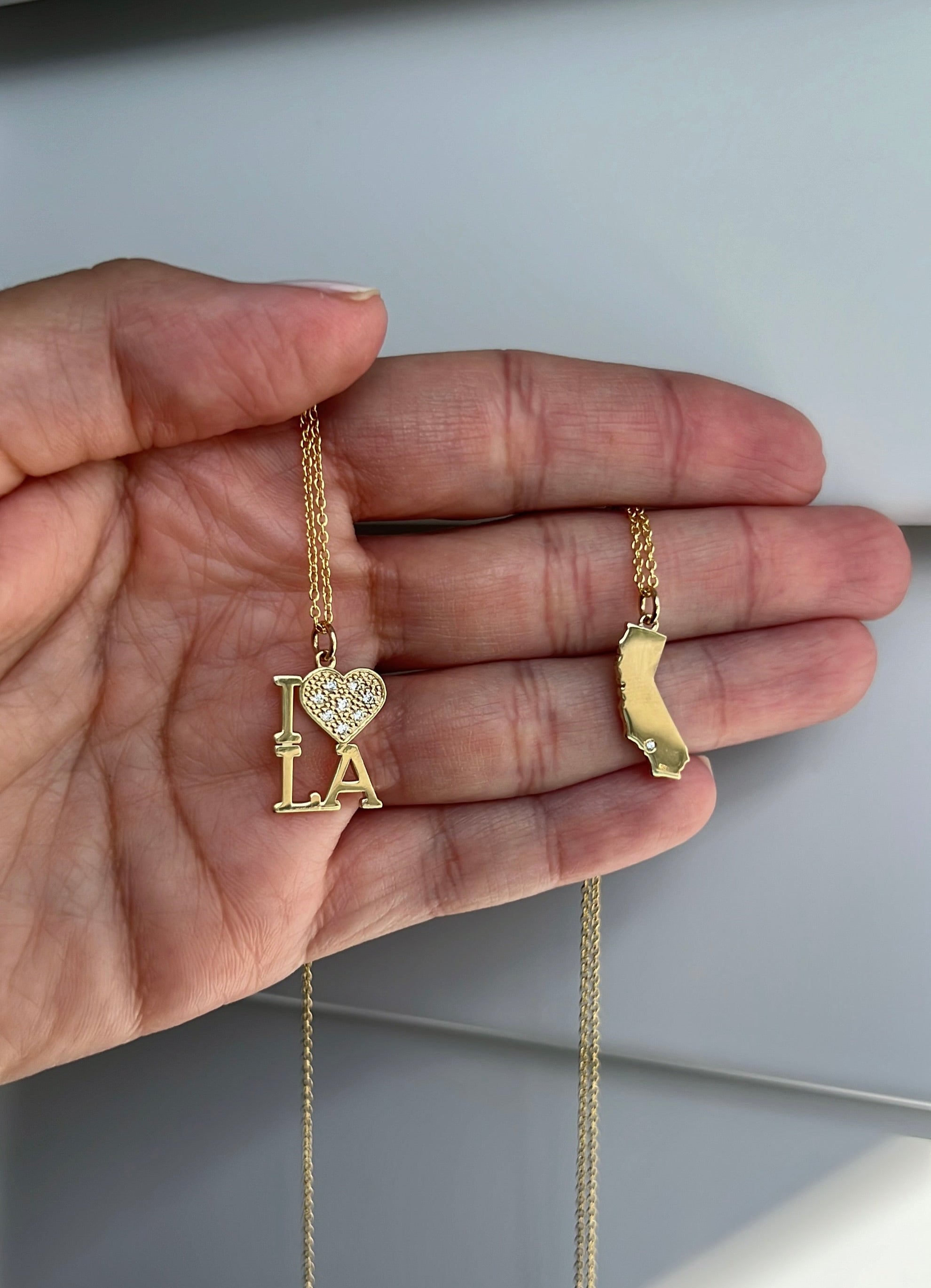 I Heart LA Diamond Pendant | 14K Gold | Henri Noël – Henri Noël