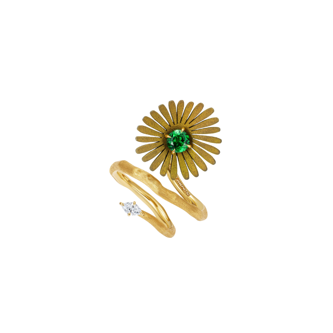 Mike Joseph- Petali Ring with Tsavorite – Henri Noël