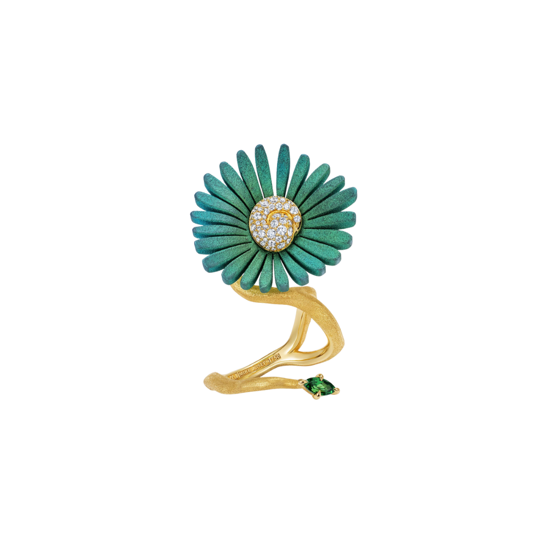 Mike Joseph- Petali Ring with Tsavorite – Henri Noël