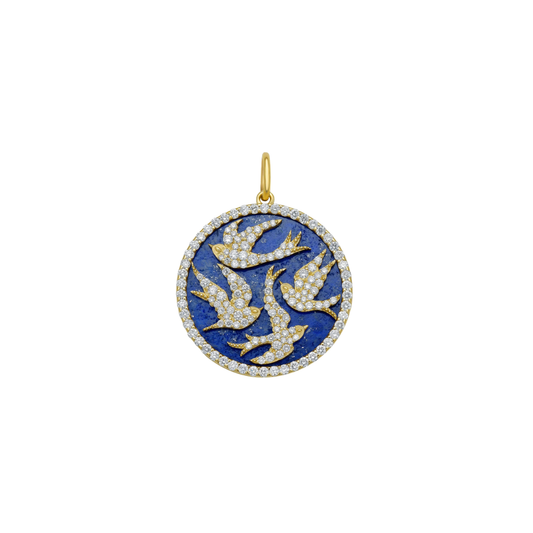 Lionheart- Swallow Lapis Lazuli Medallion