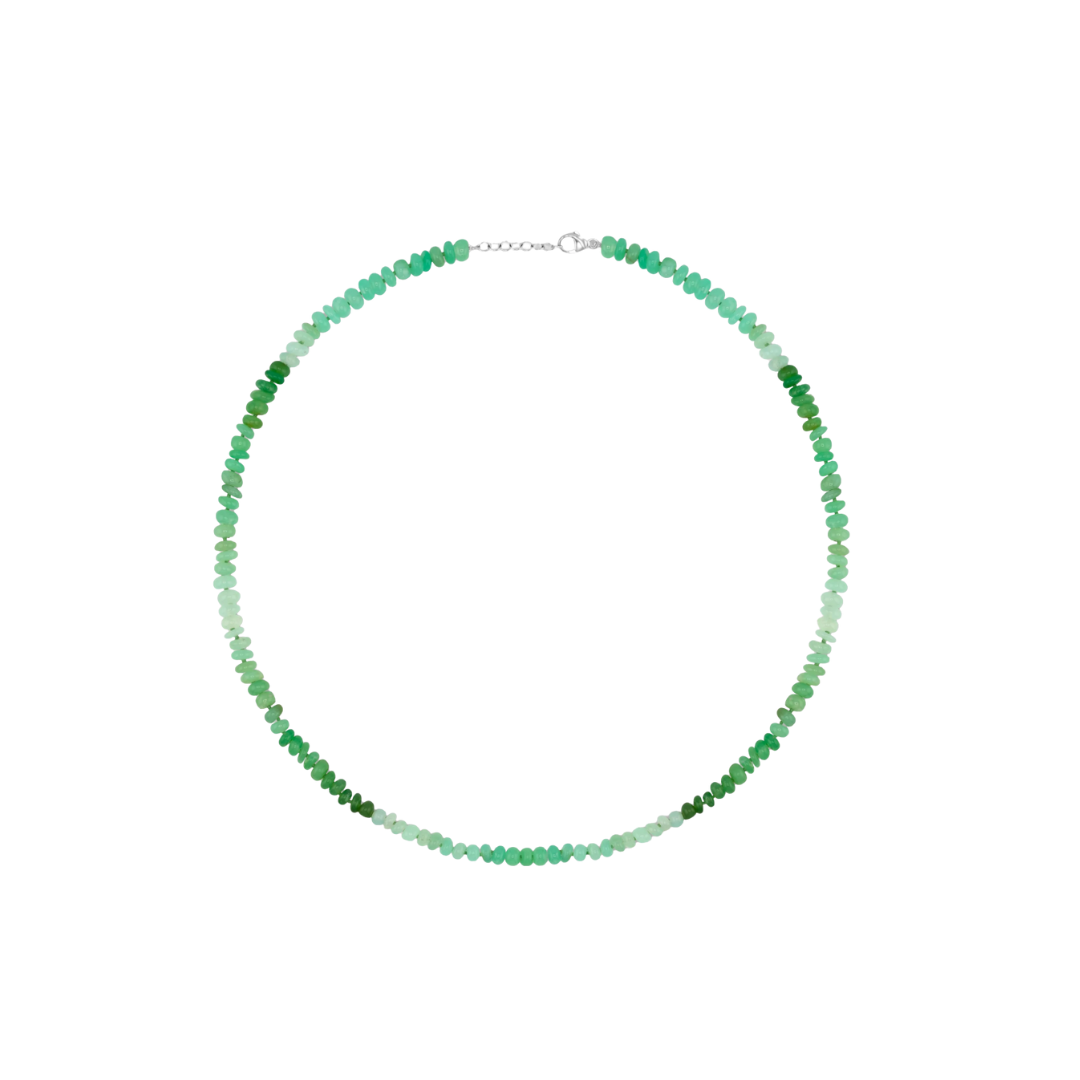 JIA JIA - Arizona Chrysoprase Ombre Smooth Rondelle Necklace
