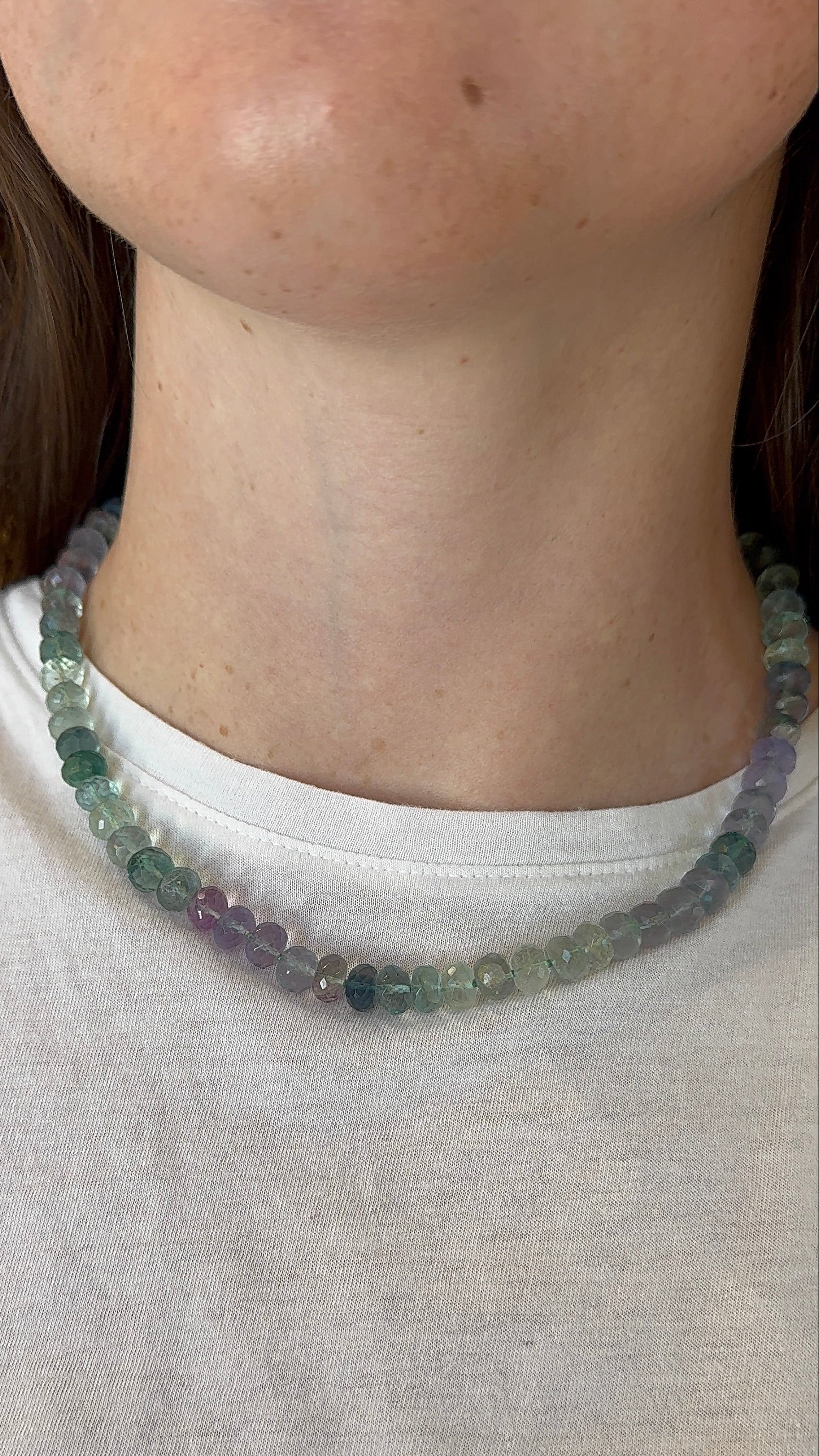 JIA JIA - Rainbow Fluorite Large Gemstone Necklace – Henri Noël