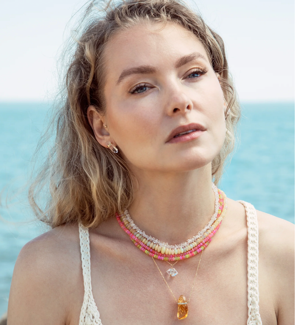 JIA JIA - Soleil Graduated Faceted Opal Necklace – Henri Noël