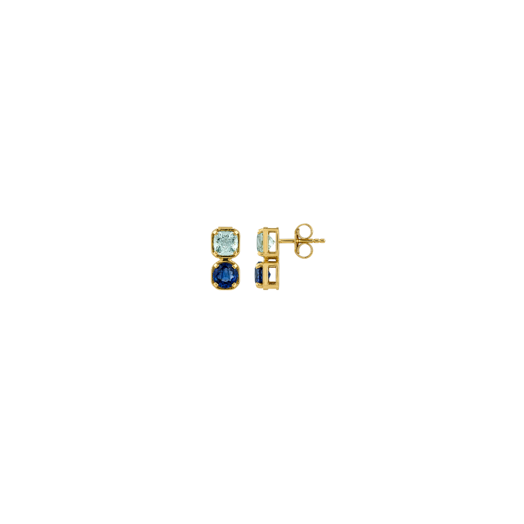 Blue Bloom Studs – Henri Noël