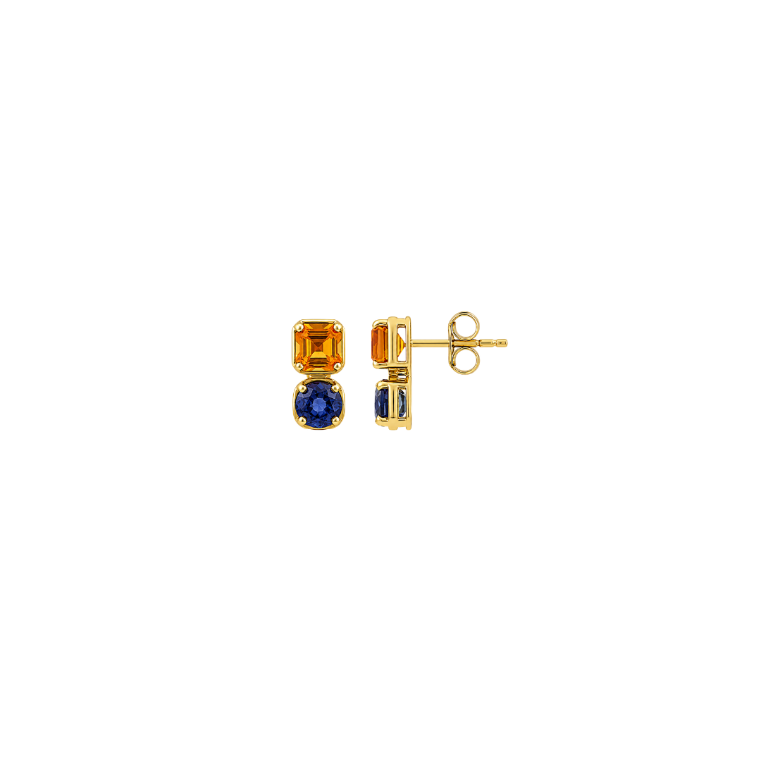 Kyanite and Citrine Studs – Henri Noël
