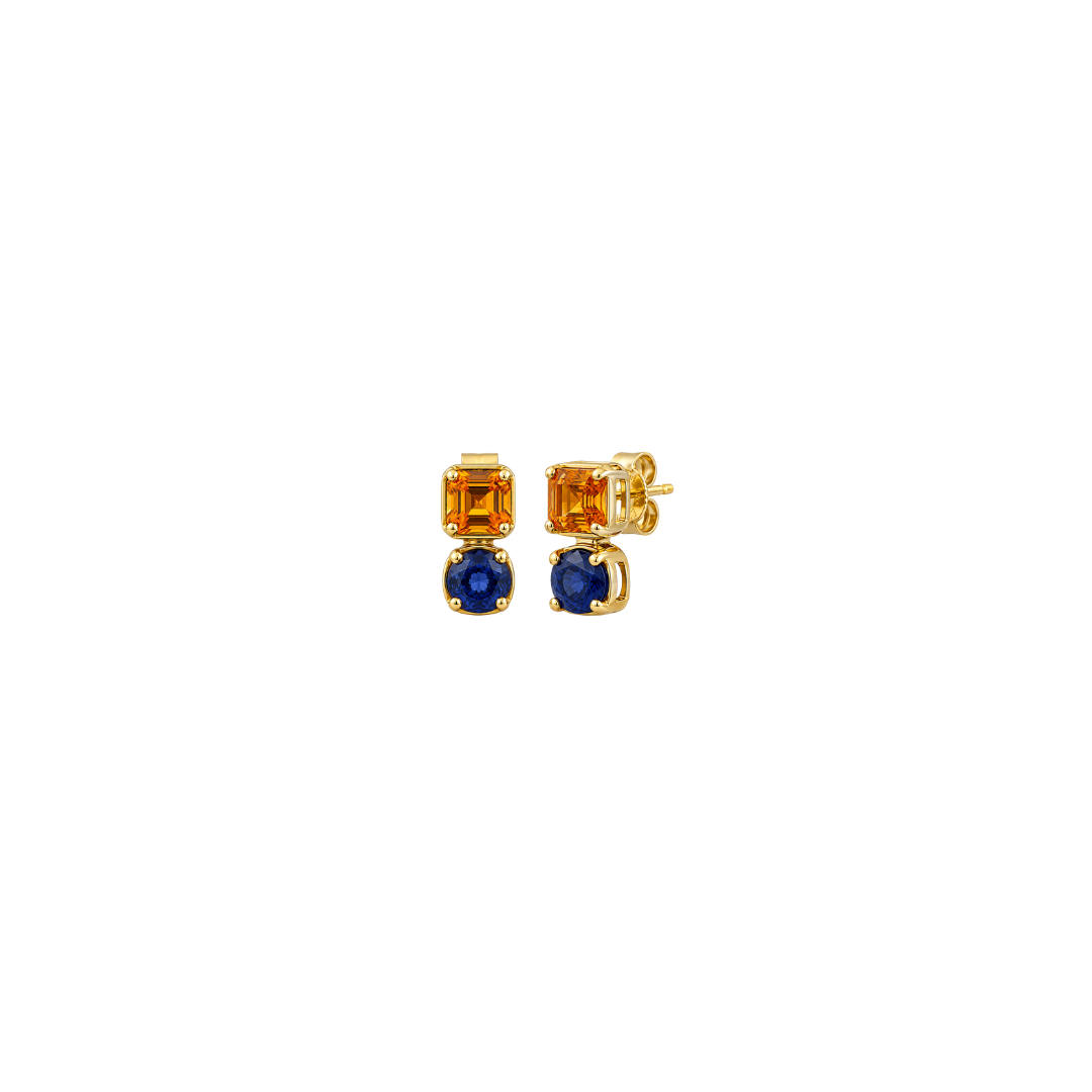 Kyanite and Citrine Studs – Henri Noël