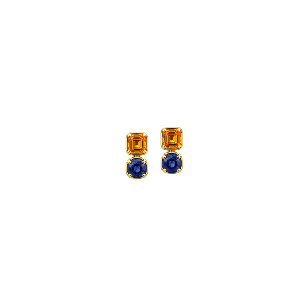 Kyanite and Citrine Studs – Henri Noël