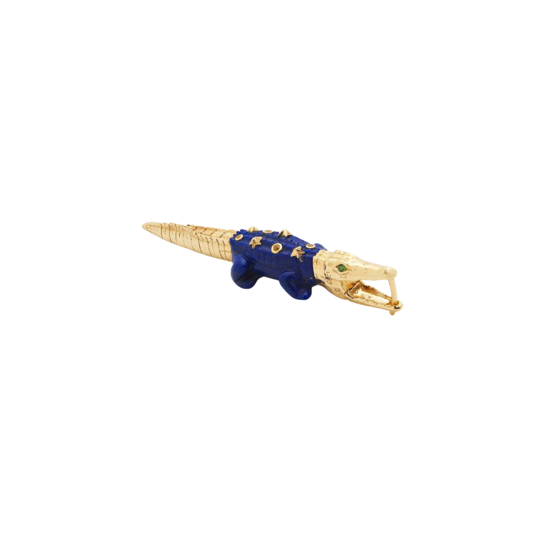 Lapis Lazuli Alligator Bite Earring – Henri Noël