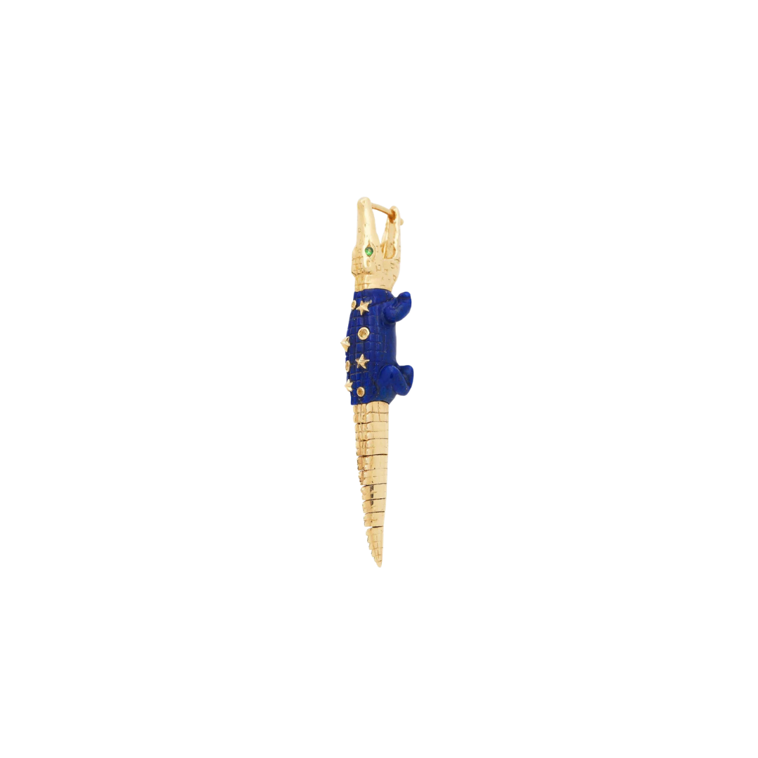 Lapis Lazuli Alligator Bite Earring – Henri Noël