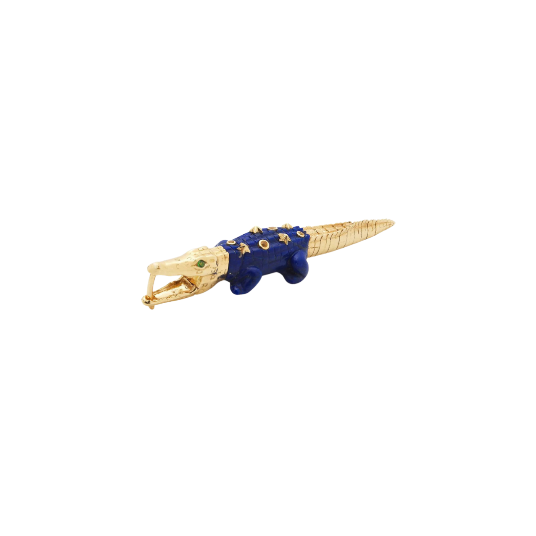 Lapis Lazuli Alligator Bite Earring – Henri Noël
