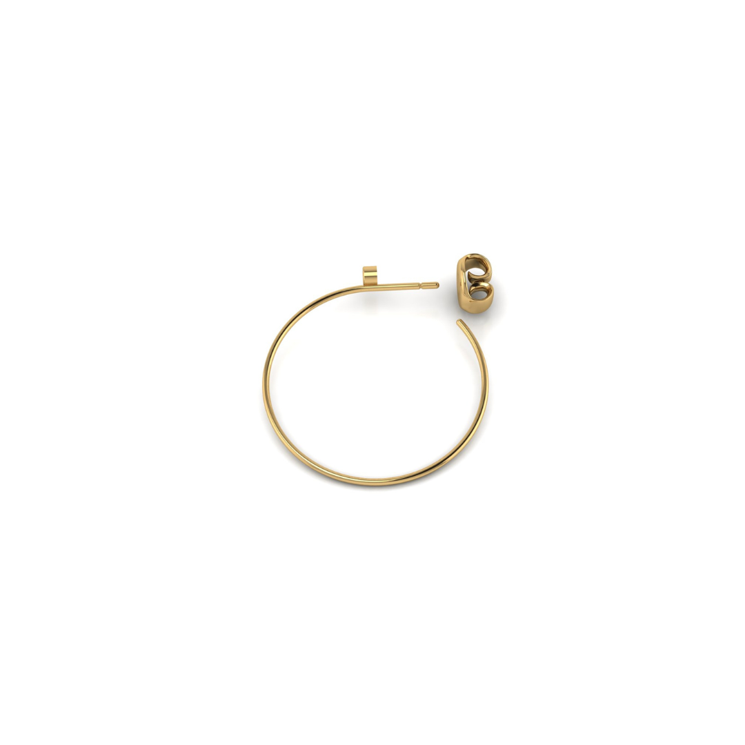 Lawson Diamond Bezel Hoop – Henri Noël