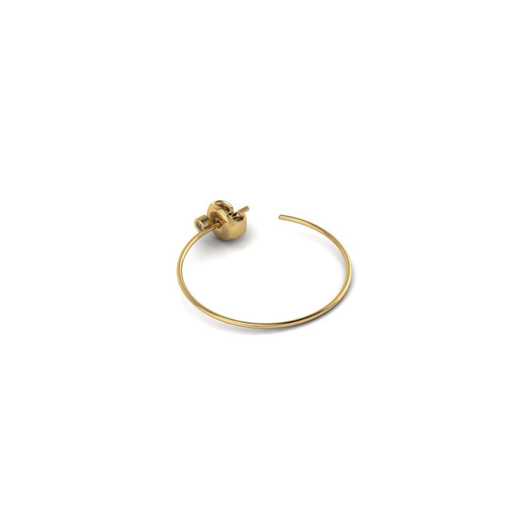 Lawson Diamond Bezel Hoop – Henri Noël