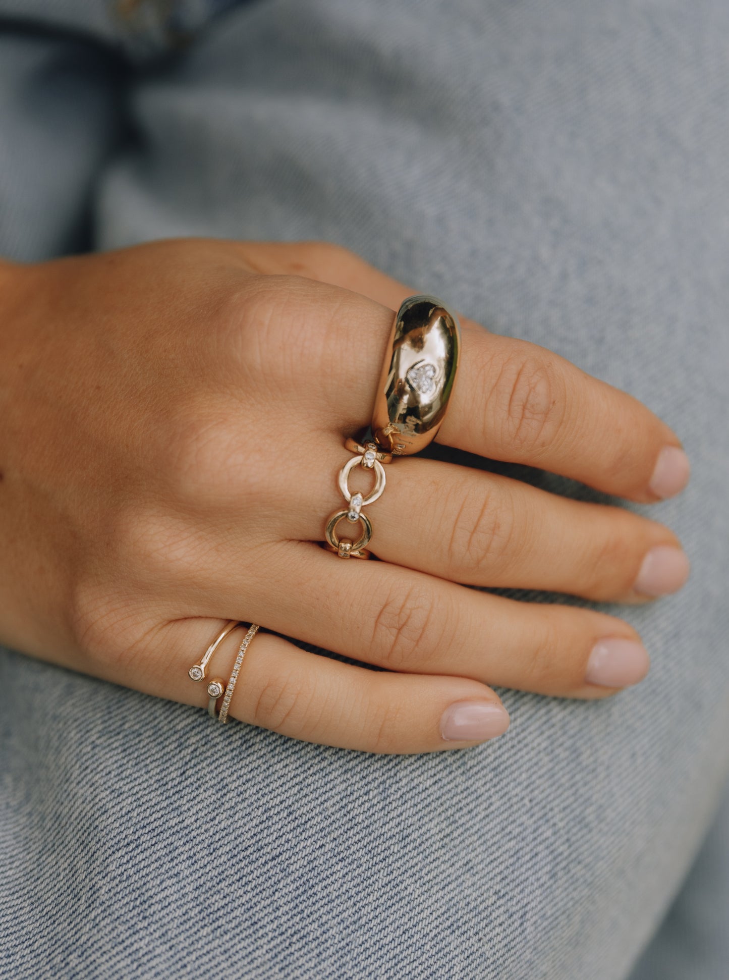 Lawson Twin Chain Ring – Henri Noël