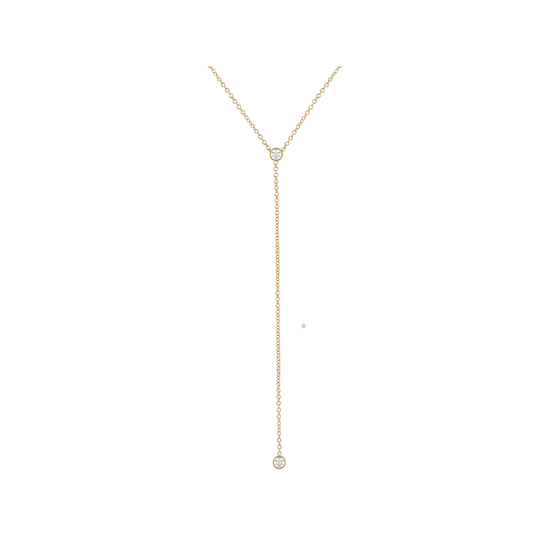 Lawson Twin Diamond Bezel Lariat – Henri Noël