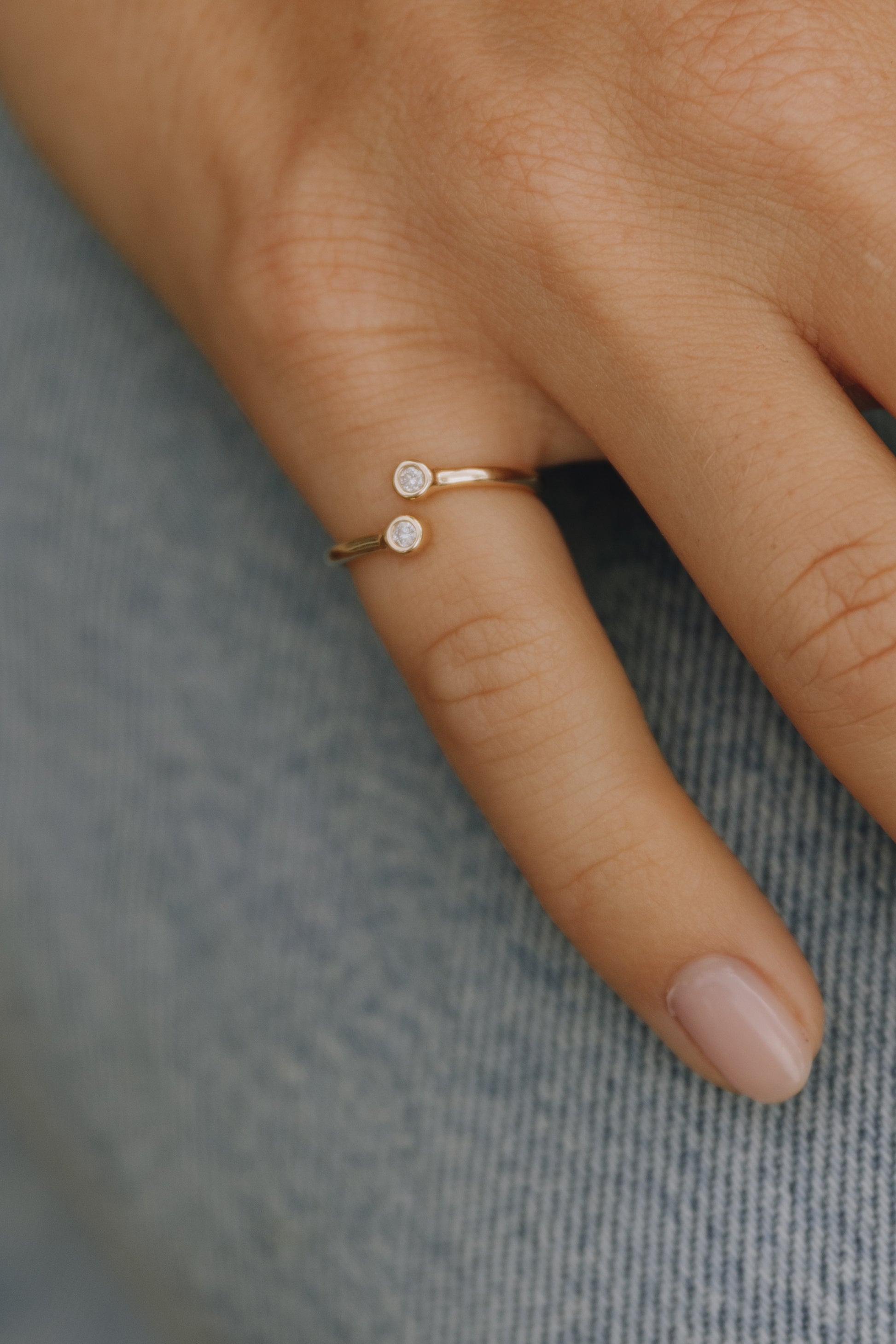 Lawson Twin Diamond Pinky Ring – Henri Noël