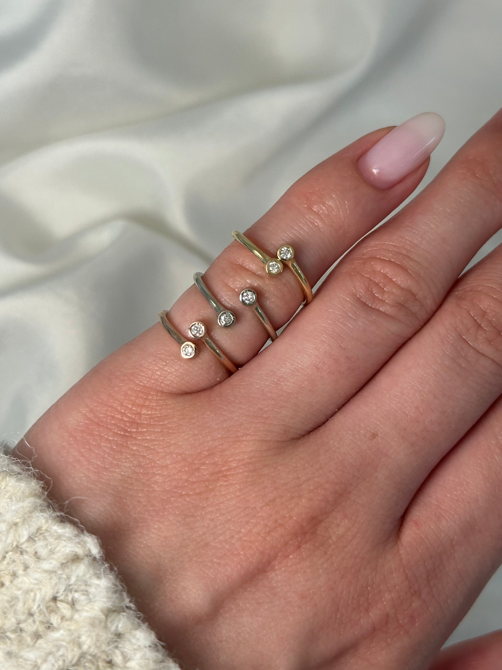Lawson Twin Diamond Pinky Ring – Henri Noël