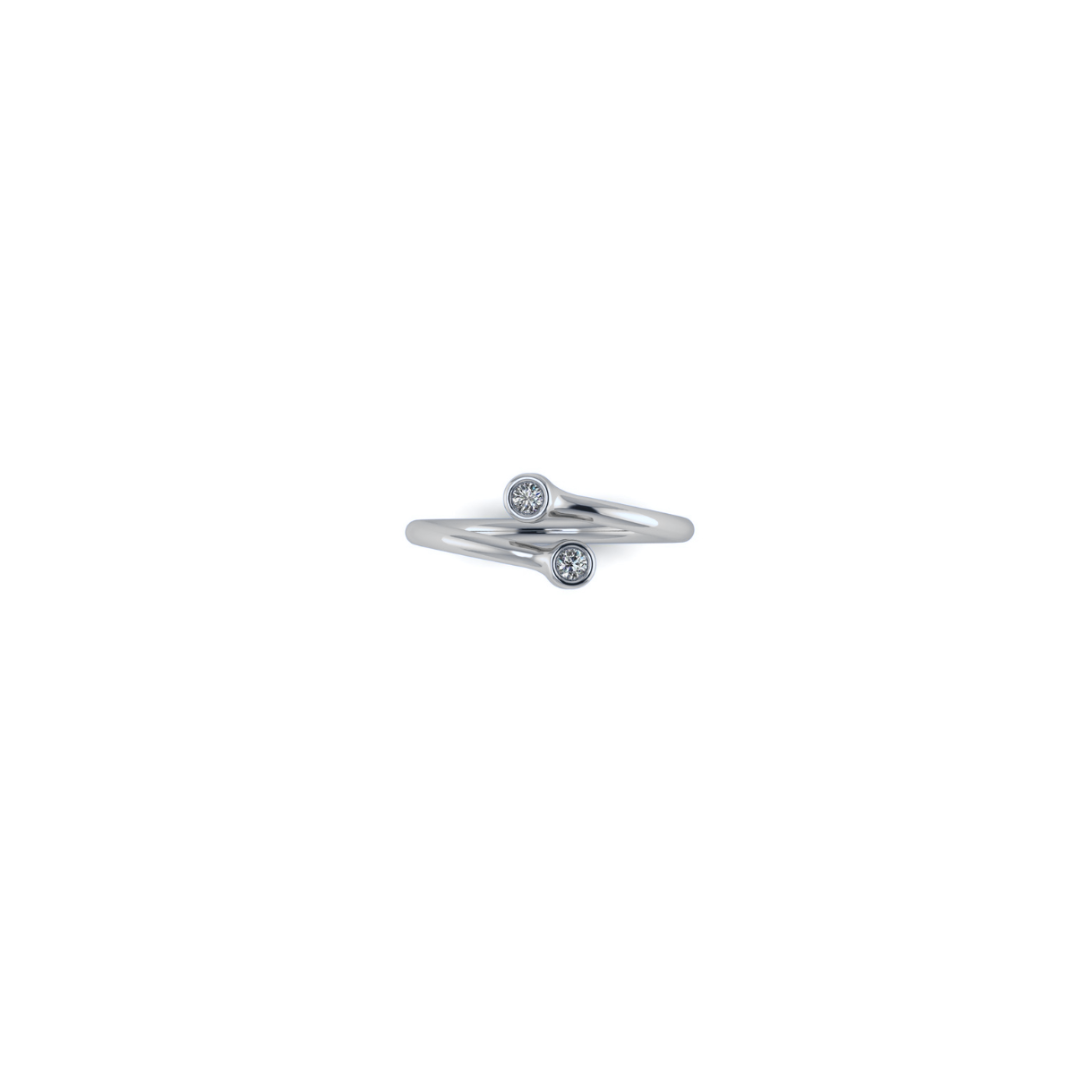 Lawson Twin Diamond Pinky Ring – Henri Noël
