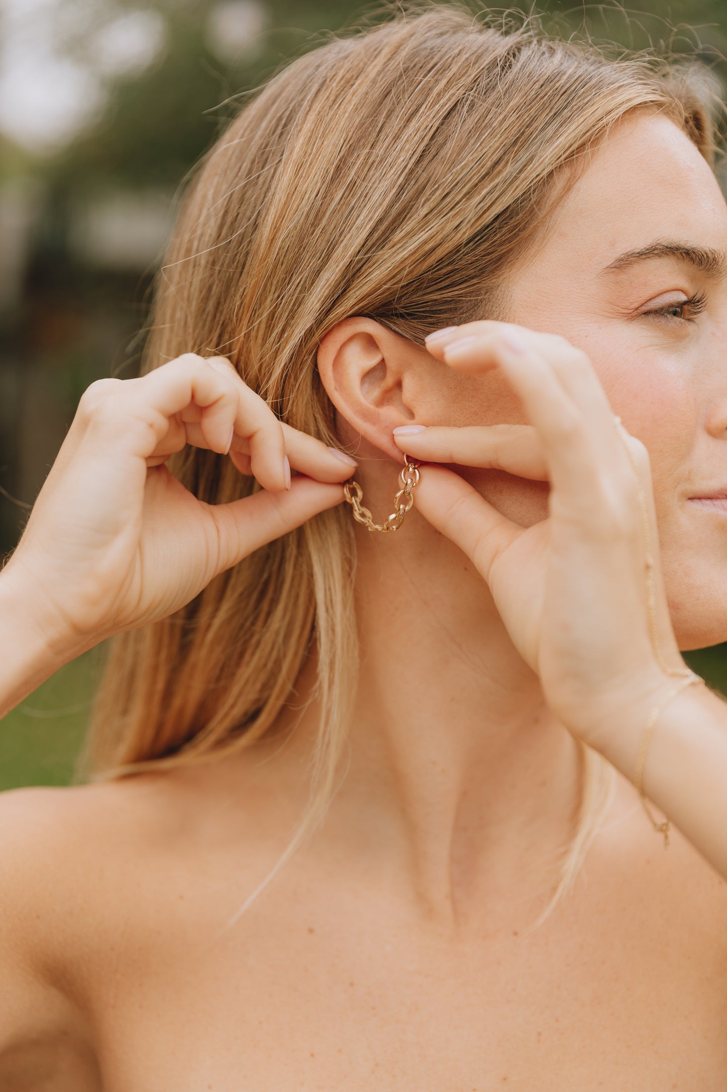 Lawson Two-Way Twin Chain Earrings – Henri Noël