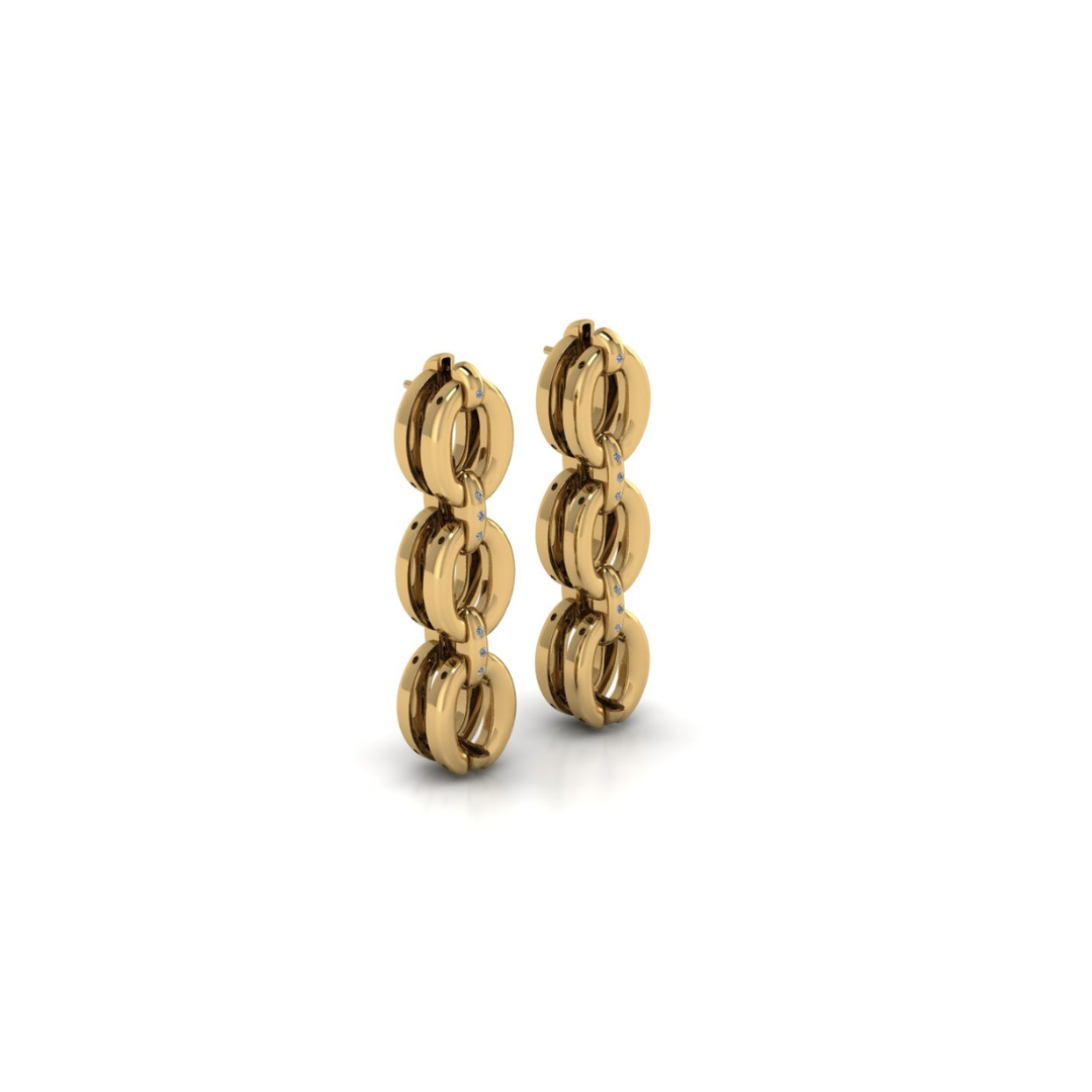 Lawson Two-Way Twin Chain Earrings – Henri Noël