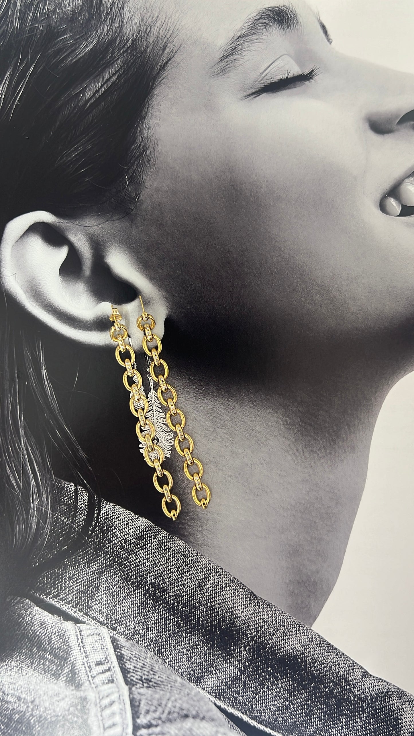 Lawson Two-Way Twin Chain Earrings – Henri Noël