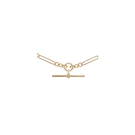 Lucy Delius- Gold T-Bar with Blue Sapphire Cabochons