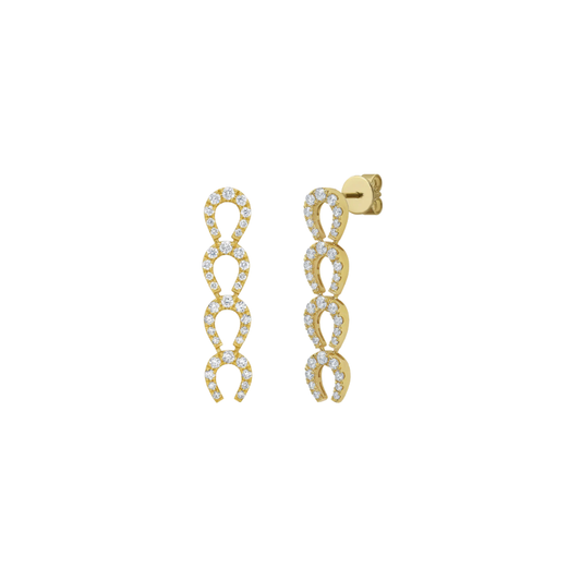 Lionheart- Legacy DIamond Horseshoe Drop Earrings