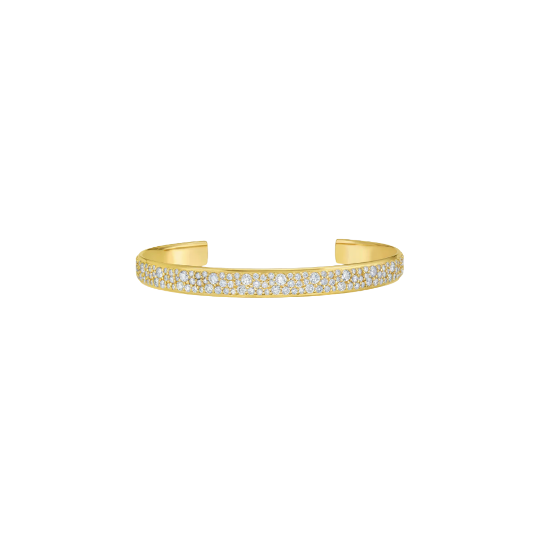 Lionheart- Full Pave Diamond Cuff Bangle