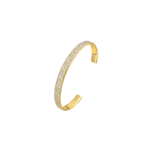 Lionheart- Full Pave Diamond Cuff Bangle
