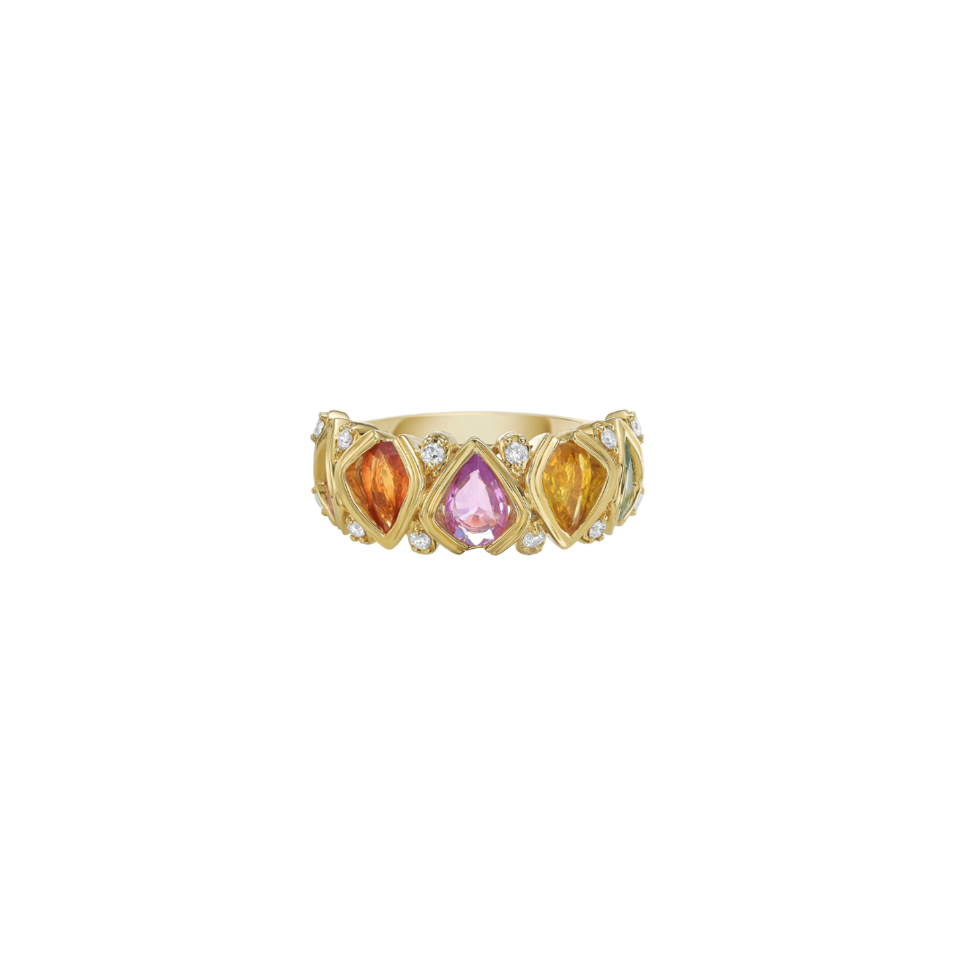Lionheart- Multi Tourmaline Ring – Henri Noël