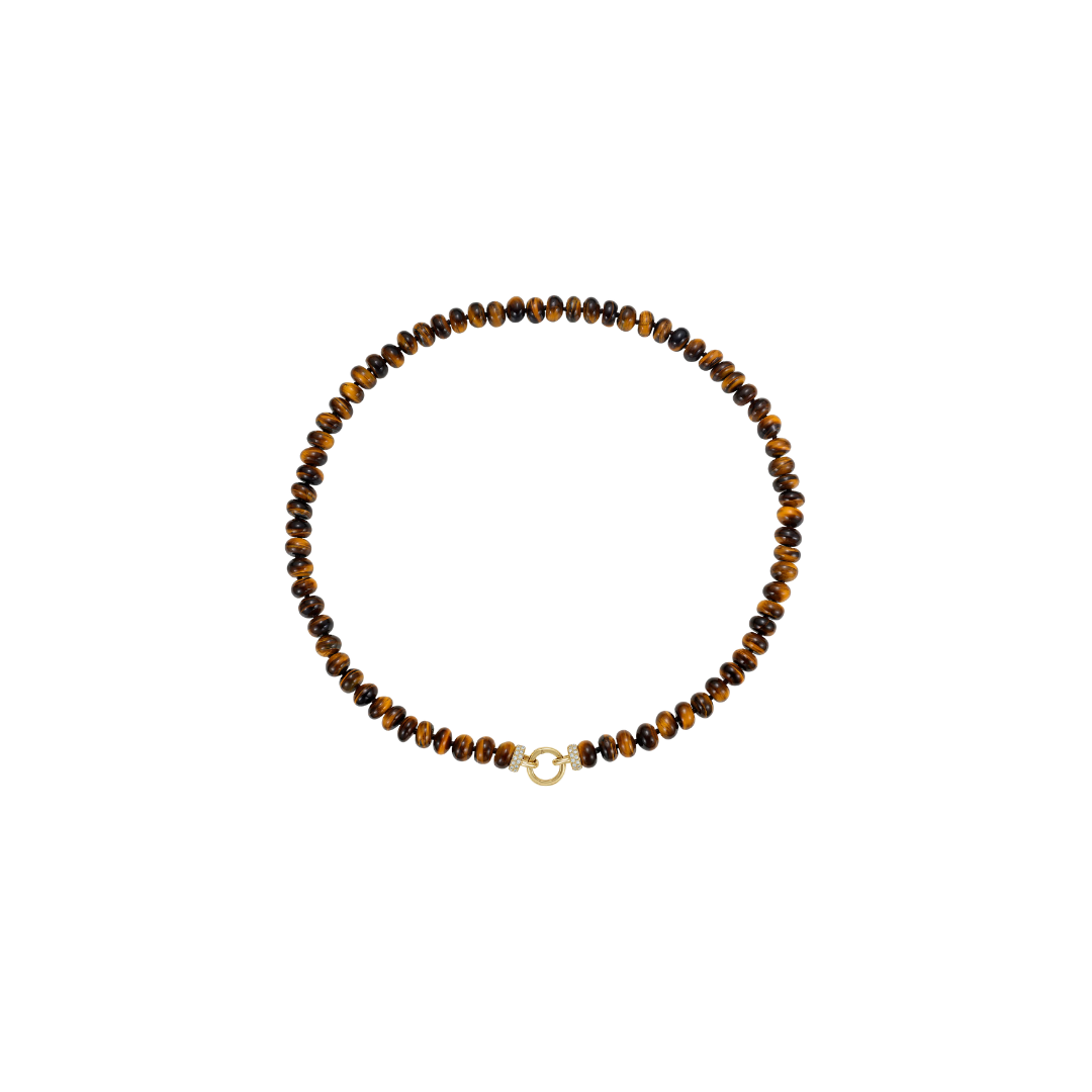 Lionheart- Rondelle Tiger's Eye Necklace – Henri Noël