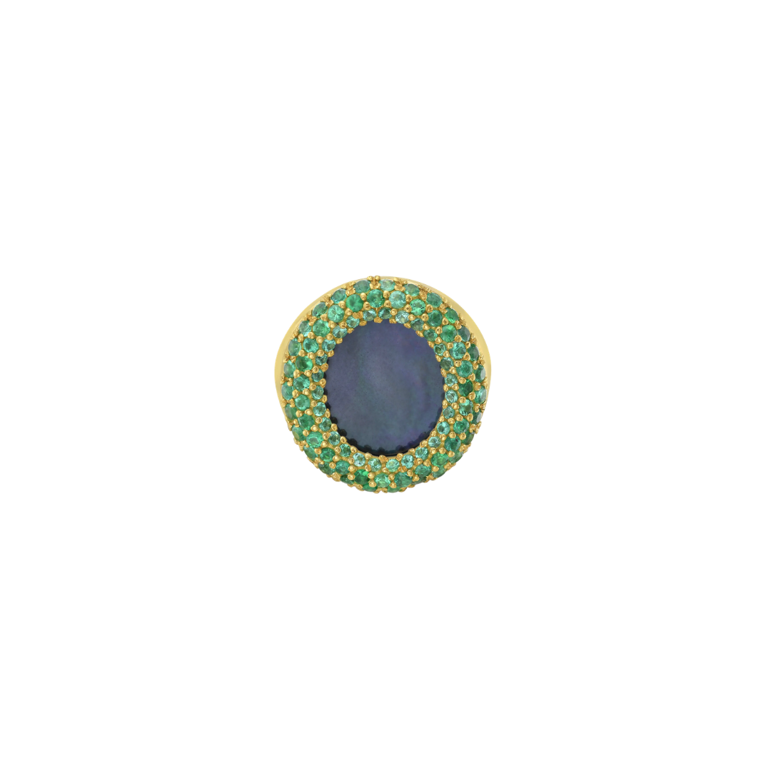 Lionheart- Seasons Emerald Interchangeable Ring – Henri Noël