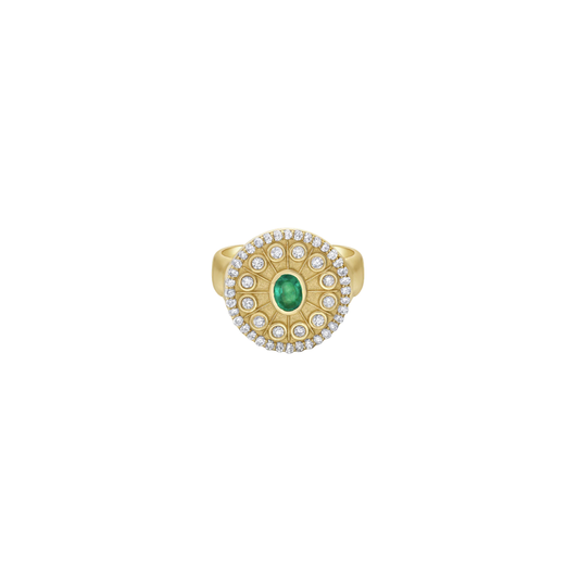 Lionheart- Serenity Emerald Signet Ring