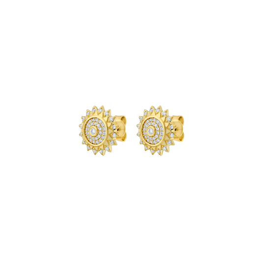 Lionheart- Soraya Mini Evil Eye Post Back Earrings