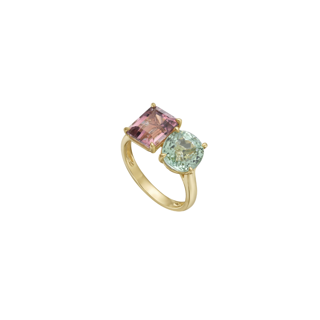 Lionheart- Toi Et Moi Pastel Tourmaline Ring – Henri Noël